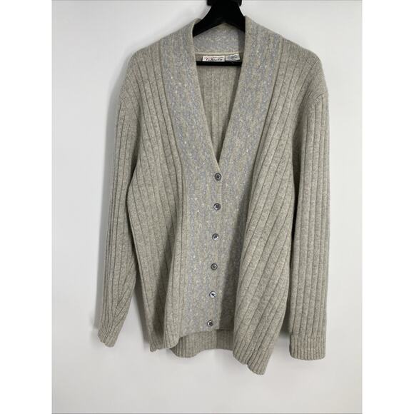 Vintage Talbots Lambswool Knit Cardigan Women’s Large Casual Grandmacore 934 - Picture 1 of 5